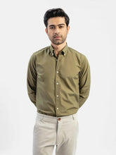 Men Olive Green Formal Shirt