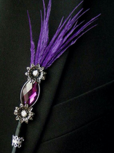 Lavender Pearls Brooch