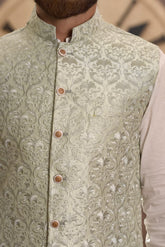 Seagreen Jamawaar Waistcoat