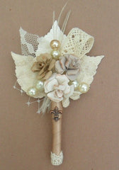 Toffee' Roses Brooch